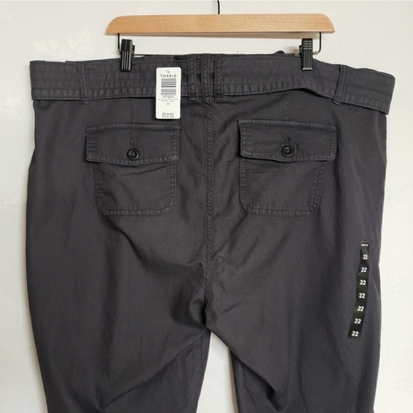Torrid Twill Tie Front Utility Pants NWT - Picture 6 of 10